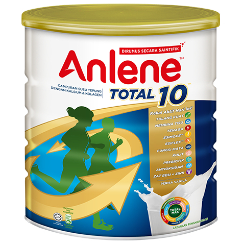 Anlene Total 10 Nutrition Milk for Bones, Joint and Muscles Milk Powder Tin Pack 800g