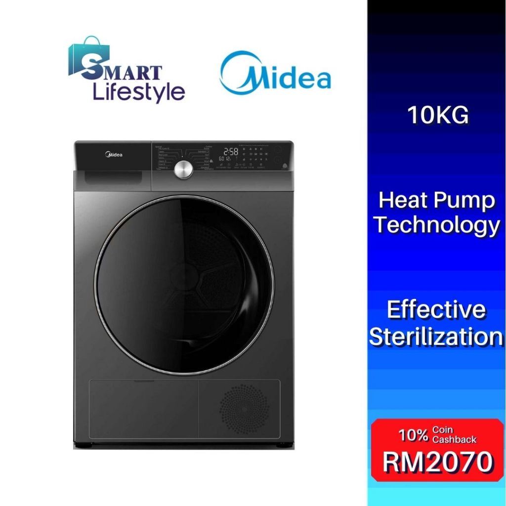 Midea 10kg Heat Pump Dryer MDK-1088HPT / Condensor Dryer (8.0kg) MD200C80W