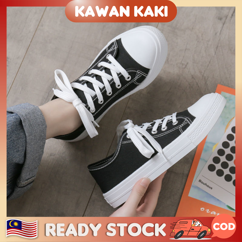 Kks Casual Women Canvas Shoes Kasut Perempuan Kasut Wanita Shoes Women Sneakers Flat Shoes 帆布鞋 女鞋