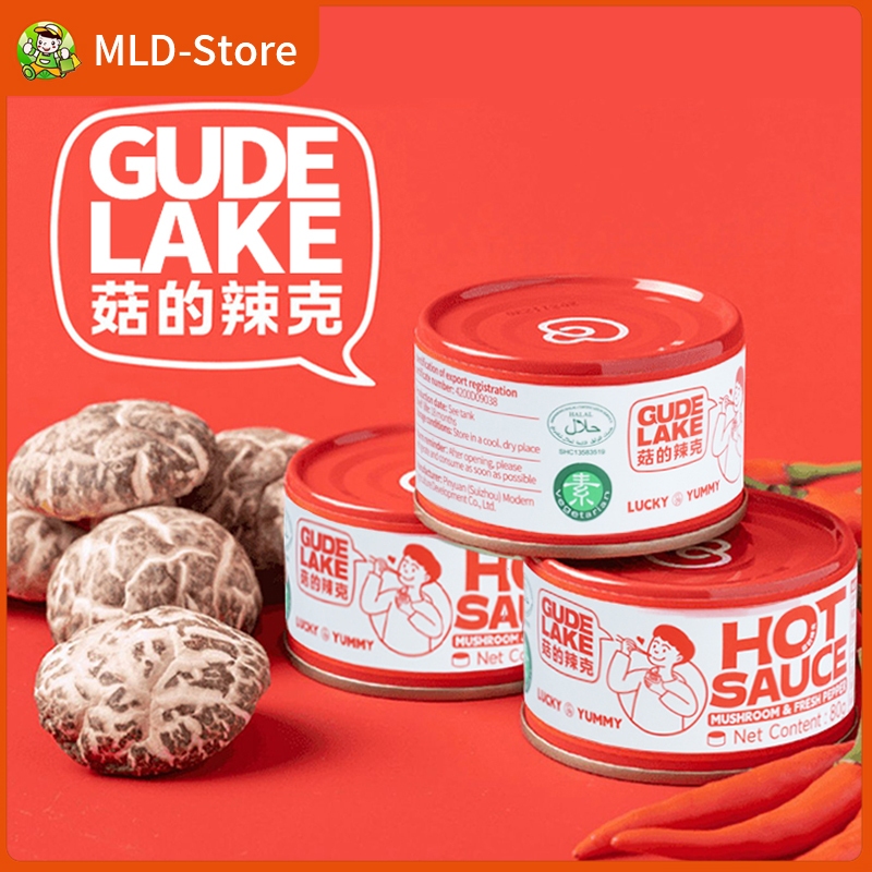 MLD [READY STOCK] Good Luck Spicy Mushroom Chilli Sauce Pepper Sauce (80g)Halal certification 菇的辣克 爽滑香菇辣酱 香菇鲜椒辣酱