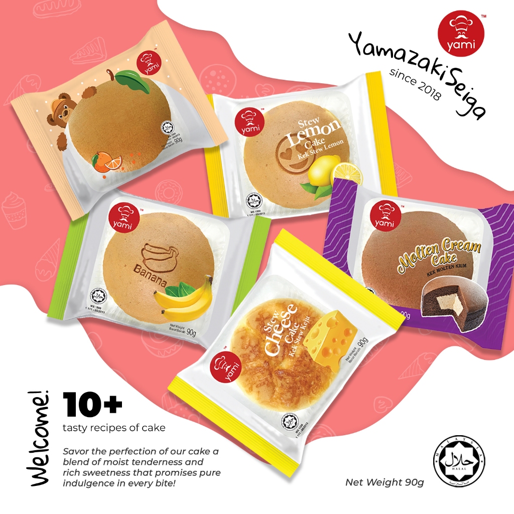Yami Stew Cake Series Lemon/Cheese/Banana/Orange/Chocolate Halal Certified Ready Stock Quick Delivery