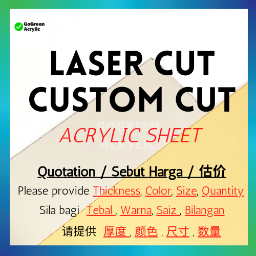 ⚠Custom Cut⚠ Laser Cut | Acrylic Sheet | Perspex | Acrylic Board | Transparent Clear Plastic Sheet