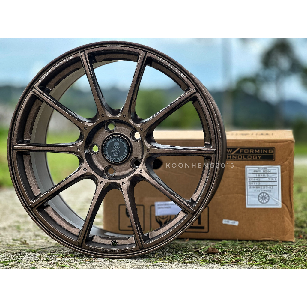 New Car Sport Rim CARBON BRONZE RAXER WHEELS RP10X 18x8.5J 5x113 ET42 - READY STOCK