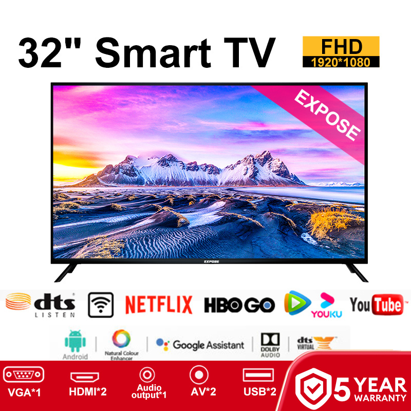 Smart TV 32 Inch Television Android 12.0 TV Full HD Dolby Vision Dolby Audio Supports Netflix/Google/YouTube