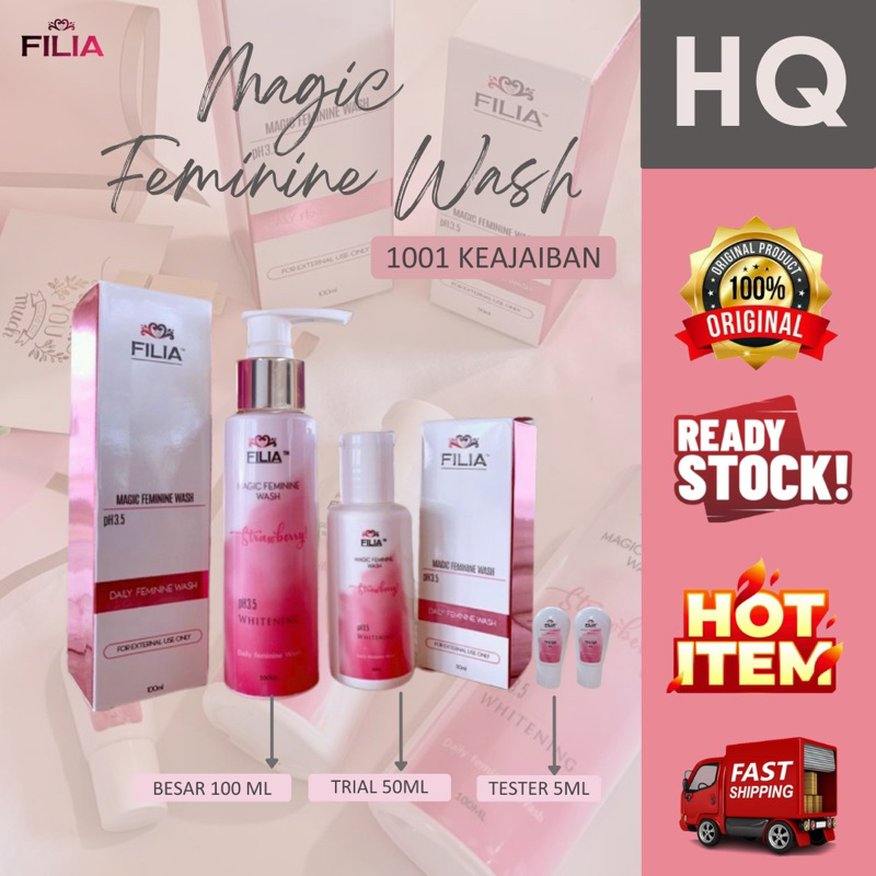MAGIC FEMININE WASH FILIA? CERAH?HOT ITEM?FREE GIFT?READY STOCK✅KEPUTIHAN? KETAT?HAID?MAGIC TONER?PENCUCI WANITA MISS V