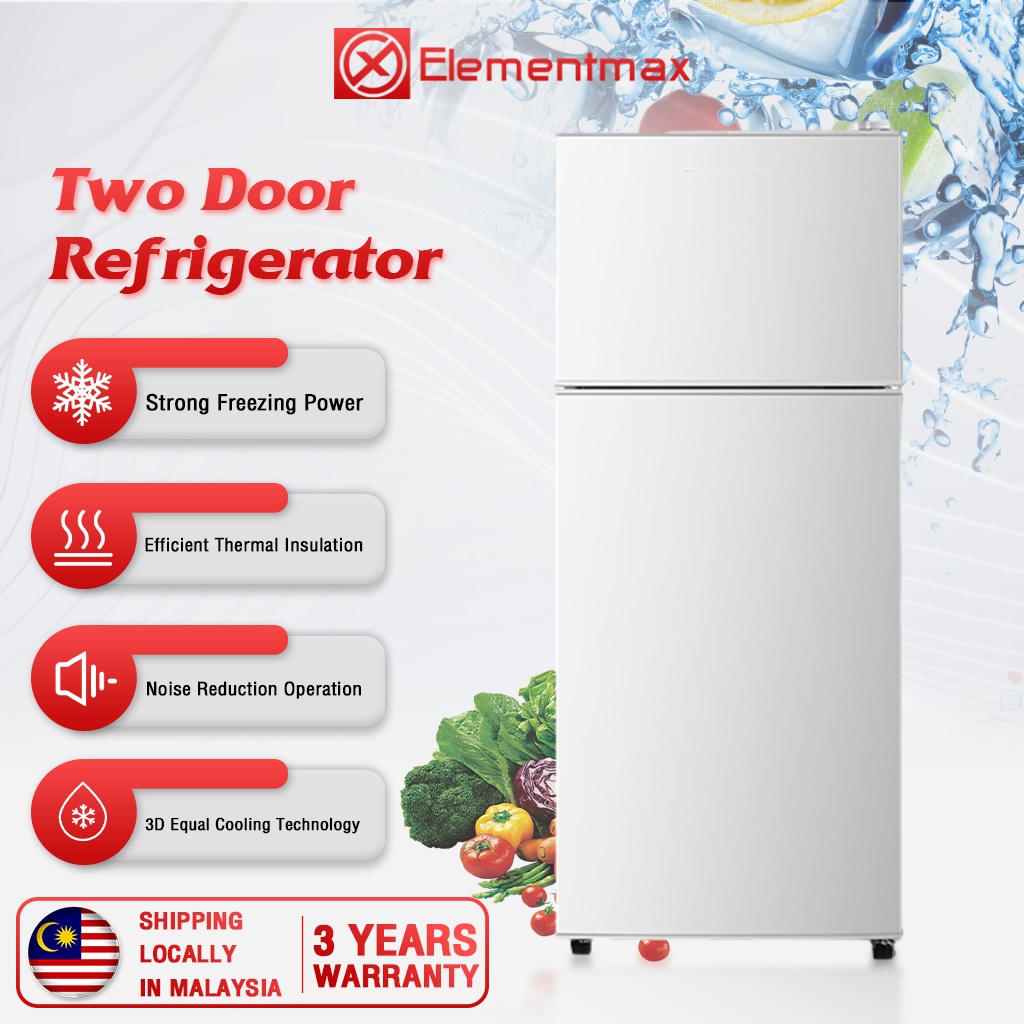 [3 Year warranty] 2 door Fridge 85L Large capacity 4 Star Fridge Refrigerator Household Rental Mini freezer peti ais冰箱