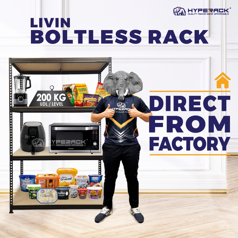 [FREE SHIPPING] HYPERACK™️ Livin Rack Shelf Rack Boltless Rack Storage Rack Rak Barang Rak Dapur Rak Besi Bertingkat 铁架