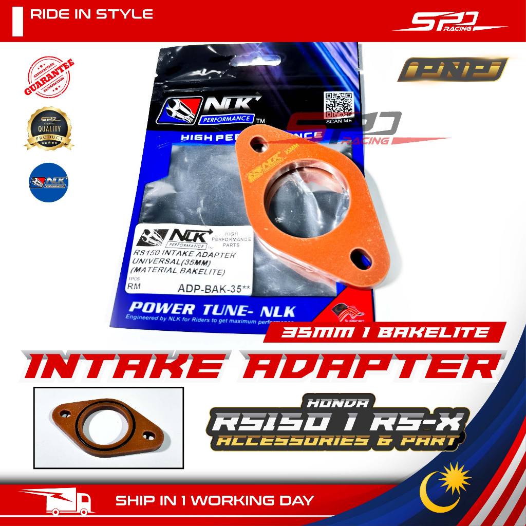 RS RSX Intake Adapter I 35MM / Material Bakelite / PNP NLK RACING for RS150/RSX150