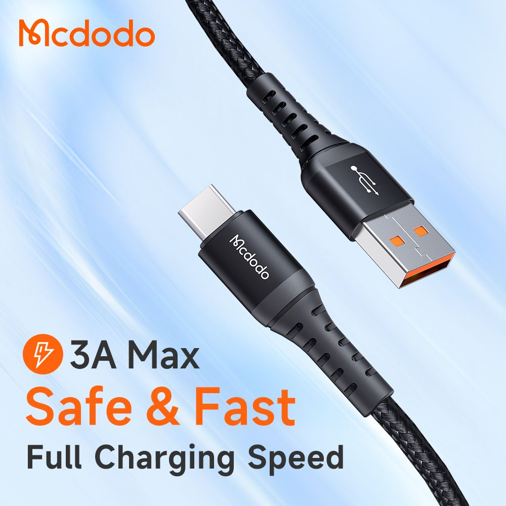【1yr Warranty】Mcdodo Classic Series Fast Charging USB Cable USB to iP Type C Micro with 0.2 / 1 Meter