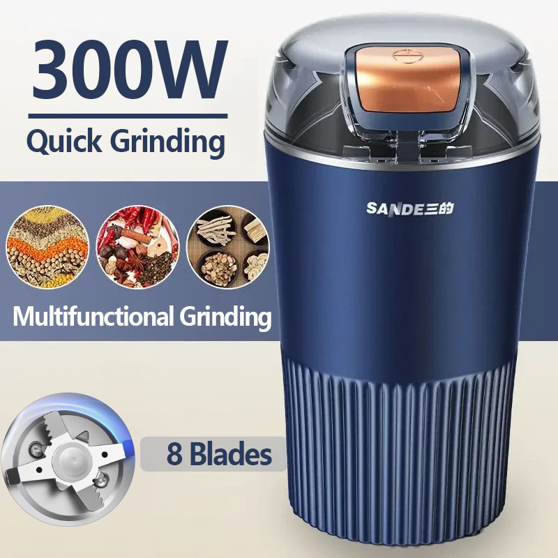 300W Electric Grinding Machine Grain Grinder Coffee Grinder Stainless Steel Nuts Beans Grains Mill Herbs