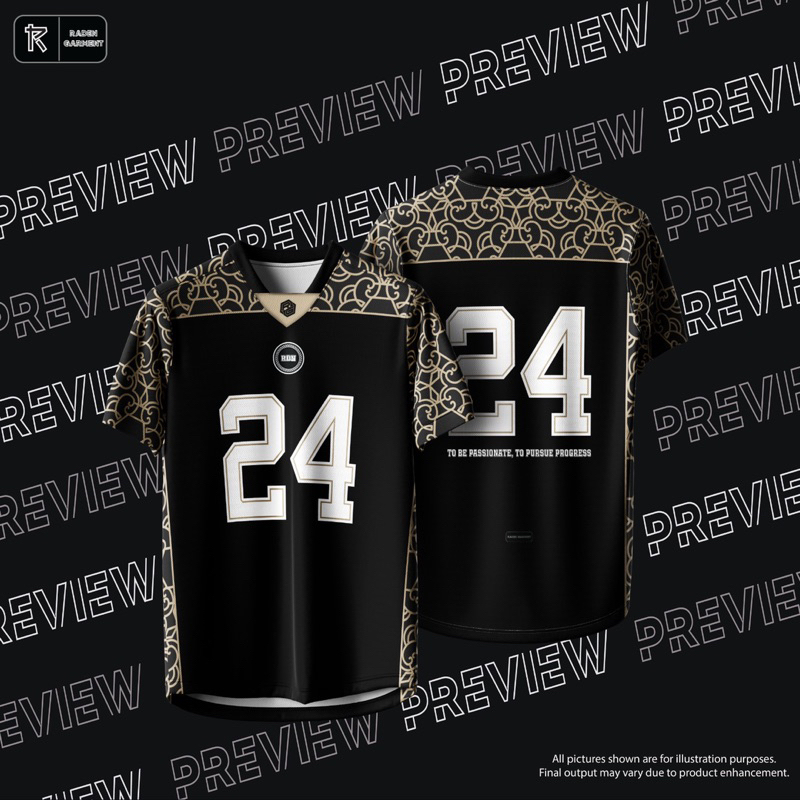 NFL BATIK JERSEY LYCRA 280GSM (TO BE PASSIONATE, TO PURSUE PROGRESS) (Designed by Raden Garment)