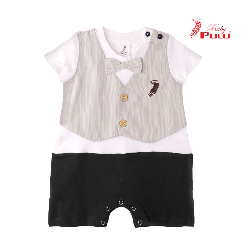 Infant Polo Boy Short Sleeve Fancy Romper-21-700072