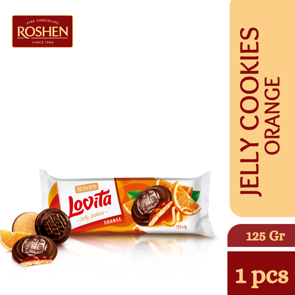 Roshen Lovita Jelly Cookies - Orange (135g)
