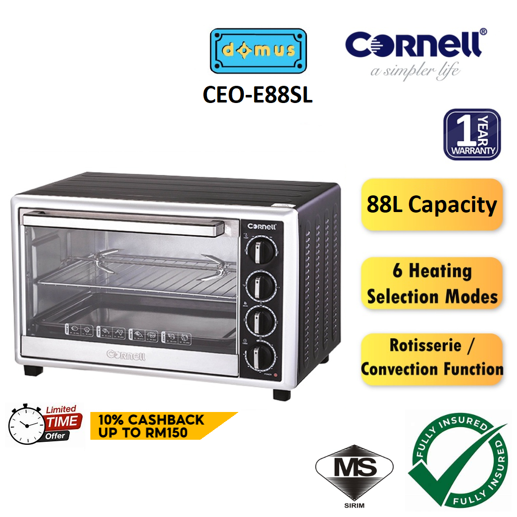 Cornell 50L 56L 88L Electric Oven Grill Oven Toaster Ketuhar Elektrik 电烤箱 CEO-SE50L CEO-E5010X CEO-E56SL CEO-E88SL