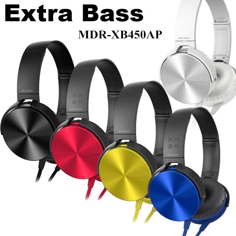 Extra Bass Headphone Over Ear Headset Bass Sound Quality XB450BT Wired Headphones