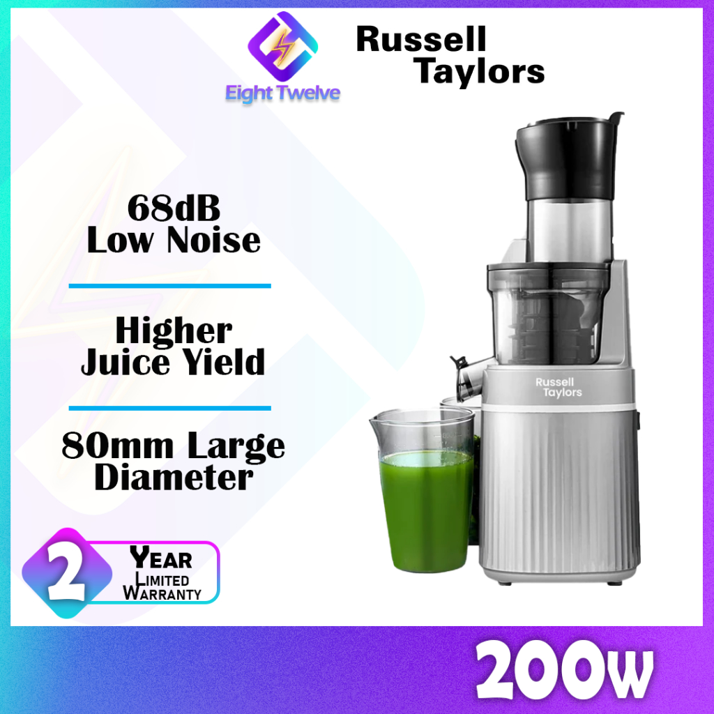 RUSSELL TAYLORS 80mm Masticating Cold Press Slow Juicer | SJ2