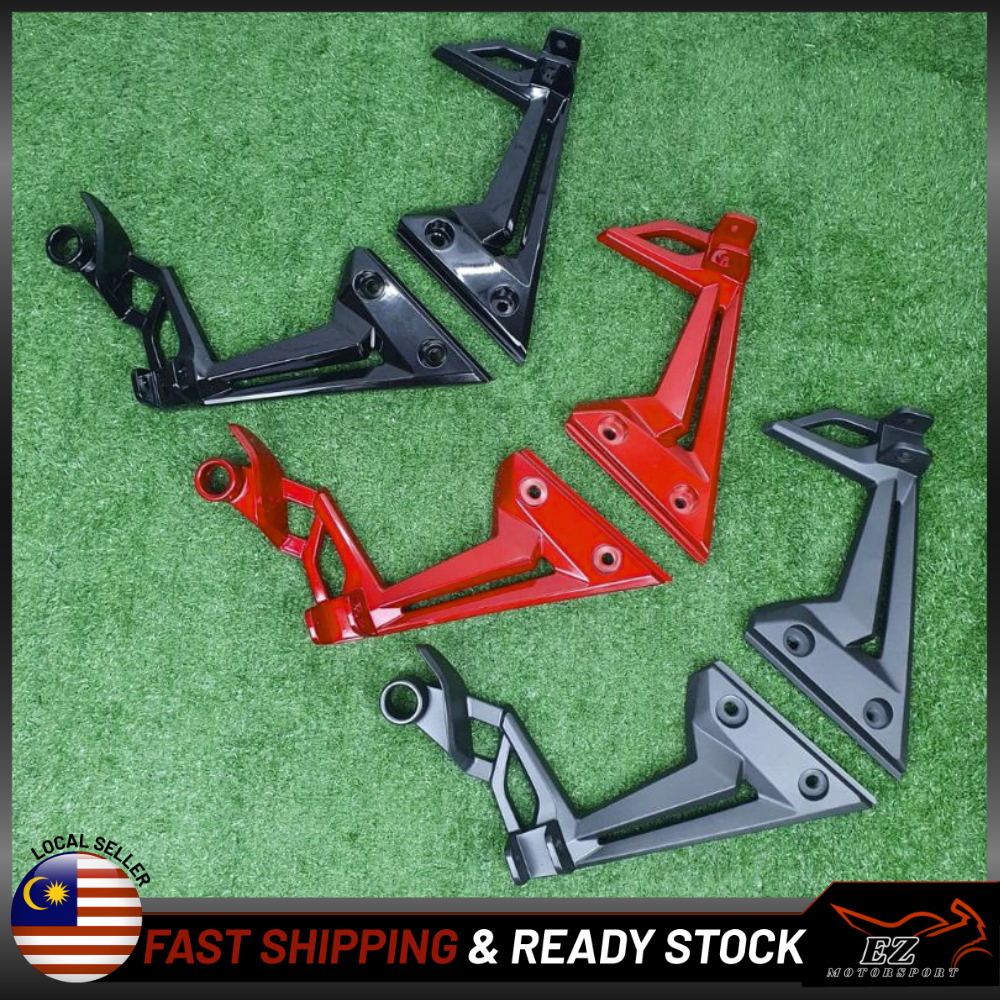 YAMAHA LC135 New V2 V3 V4 V5 V6 V7 Rear Footrest Bracket Foot Rest Bracket Belakang L/R Black Red Flat Matte Black