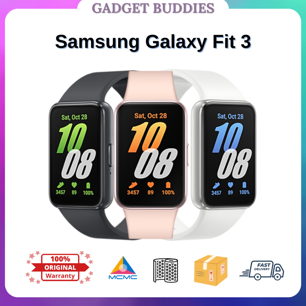 (Ready Stock) SAMSUNG Galaxy Fit 3 (SM-R390) Original 1 Year Warranty By Samsung Malaysia Smarwatch Smart Band Gadget