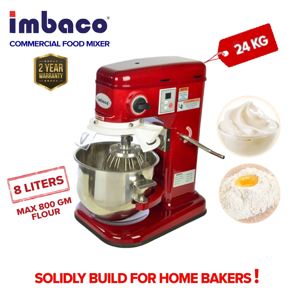 Imbaco Heavy Duty Commercial Food Mixer 8L Stand Mixer Bread Dough Mixer Mesin Kuih Mixer Food 2 Year Warranty (WM108)