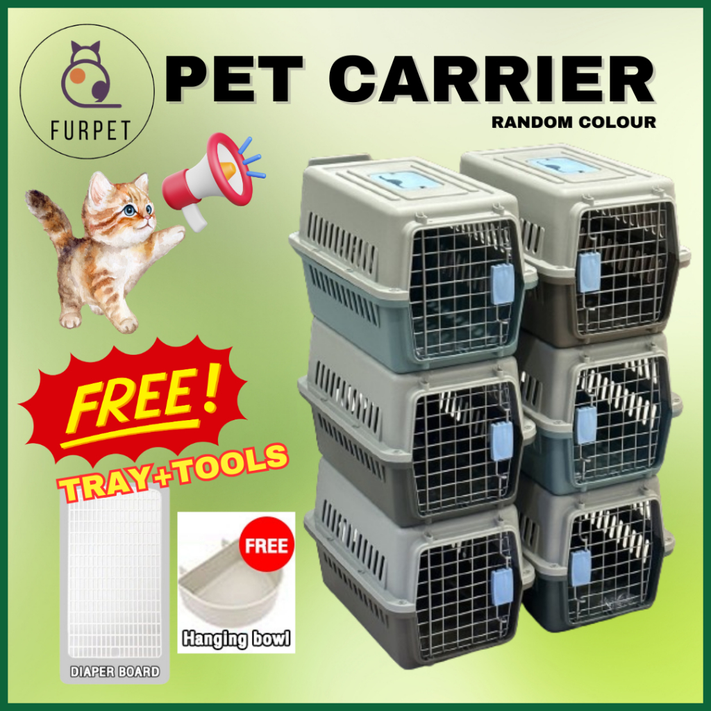 FURPET Pet Cat Carrier Dog Carrier Portable Travel Kennel Bag Sangkar Kucing Raga Kucing Bekas Kucing Carrier Kucing猫笼