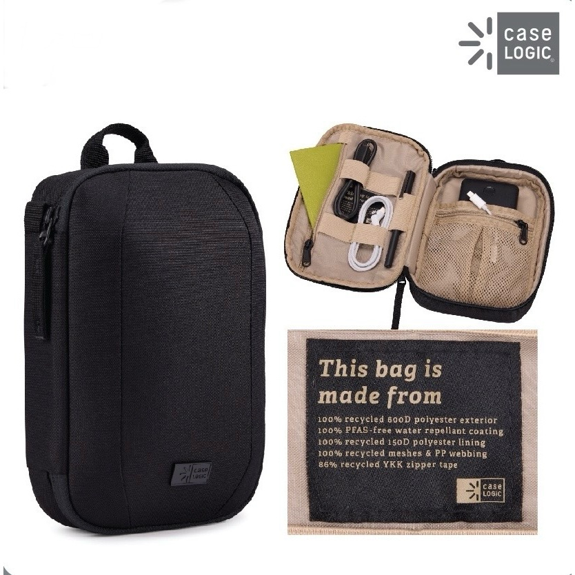 []CASE LOGIC INVIGO ELECTRONICS ORGANIZATION CASE MEDIUM | INVIAC102 | *Made from 100% recycled fabric