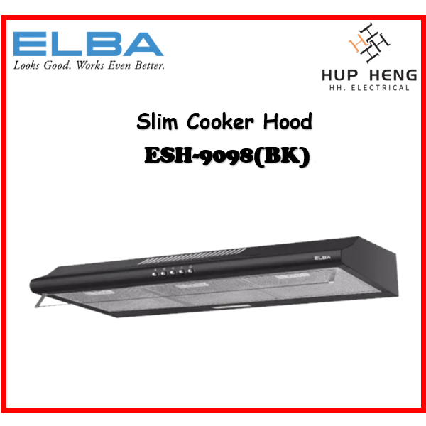 ELBA Slim Cooker Hood ESH-M9098(BK) - Twin Motor