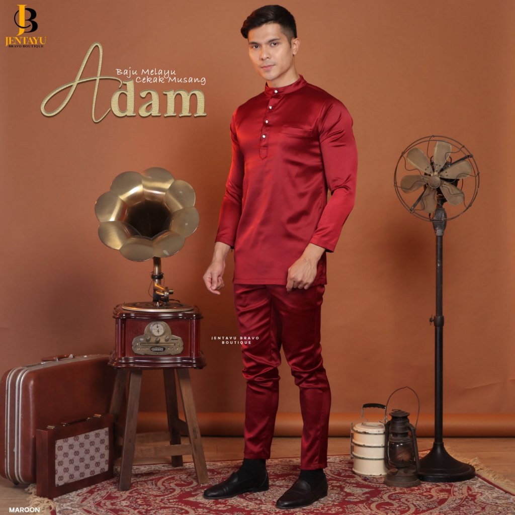 ADAM BAJU MELAYU CEKAK MUSANG slimfit baju melayu raya lelaki muslim mens wear