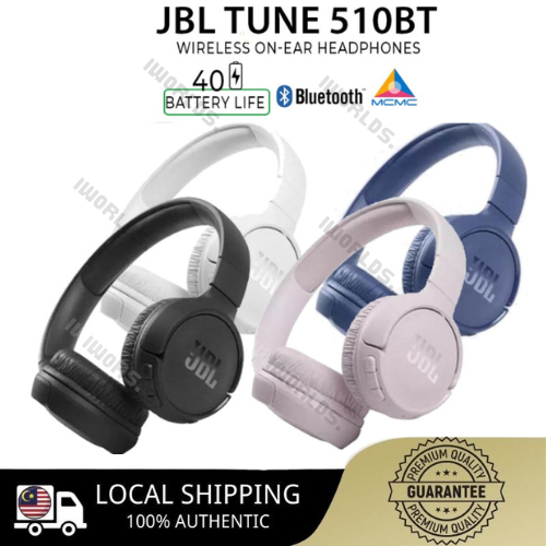 JBLLL TUNE 510BT Headphone  Wireless on-ear headphones with Built-in Microphone | Pure Bass Sound| Fully Foldable | Fast