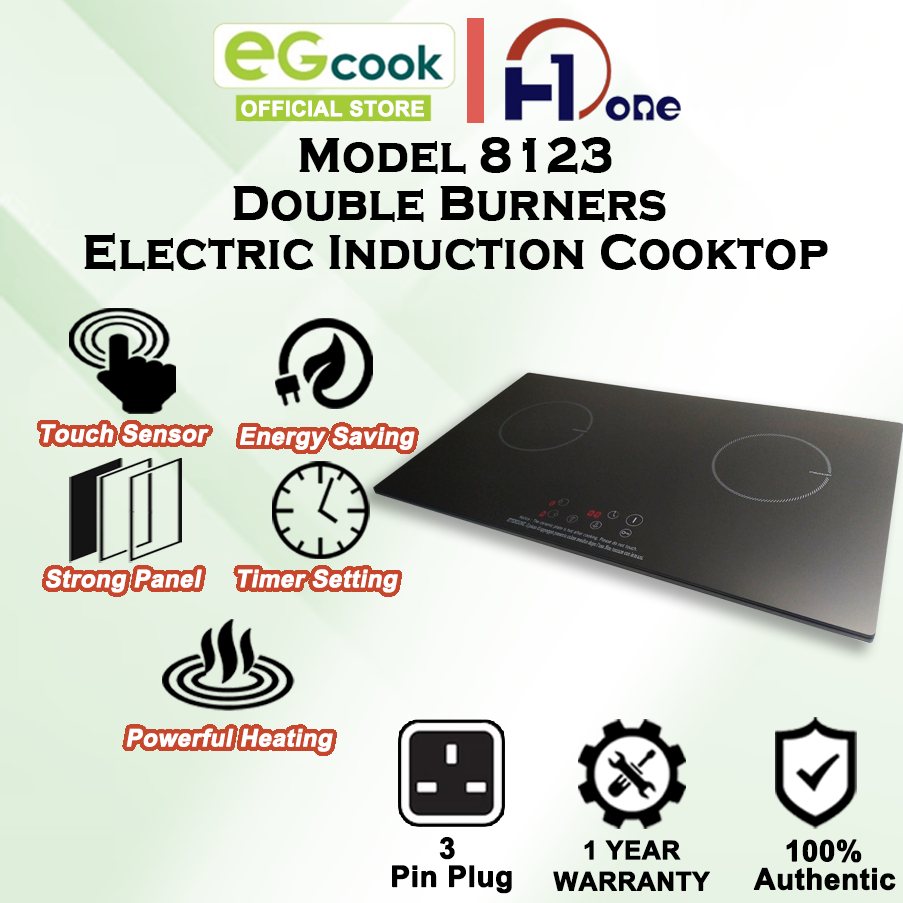 2024【H-ONE】Electric Double Burners Induction Cooktop Periuk elektrik Induksi 8123 双灶电磁炉