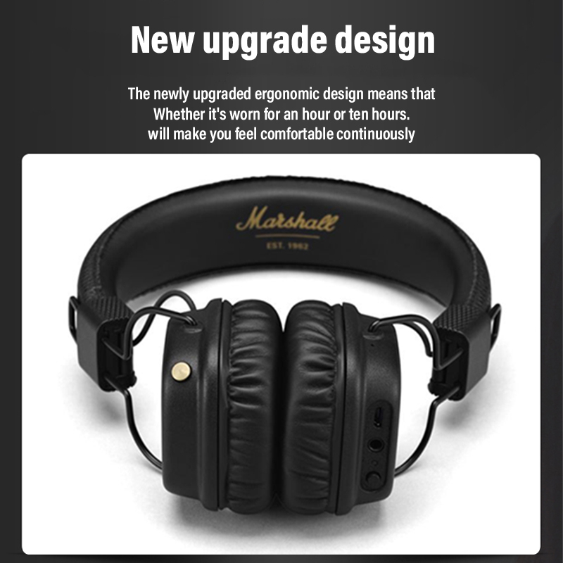 High Quality Marshall Major 2 Bluetooth Headphones Wireless Headphons On-Ear Noise Isolating 5year warrenty