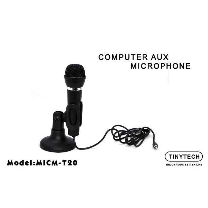 STANDING MICROPHONE T20 COMPUTER AUX MICROPHONE for Content Creator with Tripod & Stereo Mic