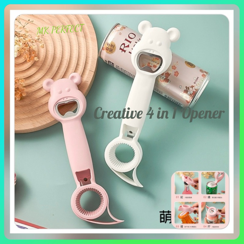 4 in 1 Multifunctional Kitchen Opener  四合一开瓶器多用途创意四合一开罐器罐头瓶盖工具开盖器