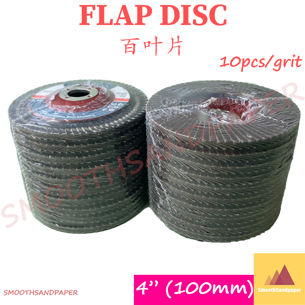 Flap Disc 4" ( 100mm x 16mm ) Sand Paper Abrasive/Sanding Grinding/Angle Grinder/Kertas Pasir Grinder 百叶片打磨片特厚砂布轮 image 5
