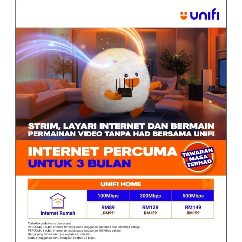 UNIFI RAYA PEMASANGAN PANTAS FREE DUIT RAYA once berjaya install