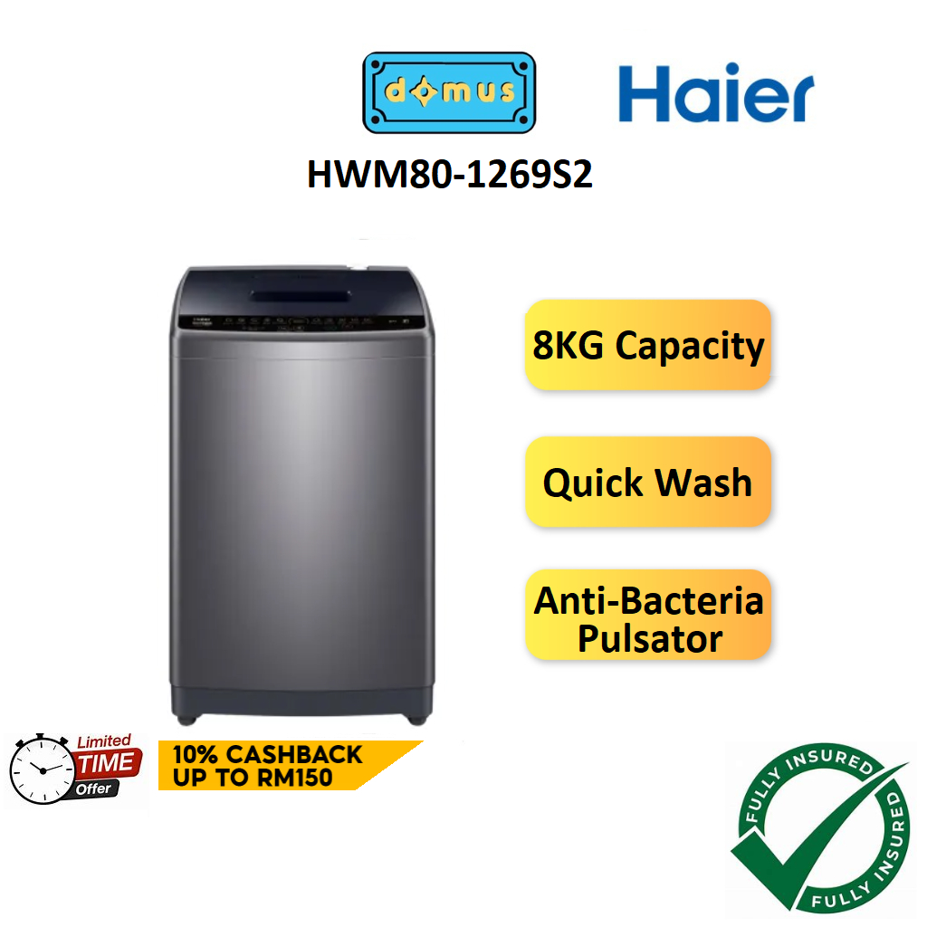 Haier Washing Machine 7KG / 8KG Top Load Washer Mesin Basuh Auto Murah 7KG 洗衣机 洗衣機 HWM70-1269S5 HWM80-1269S2