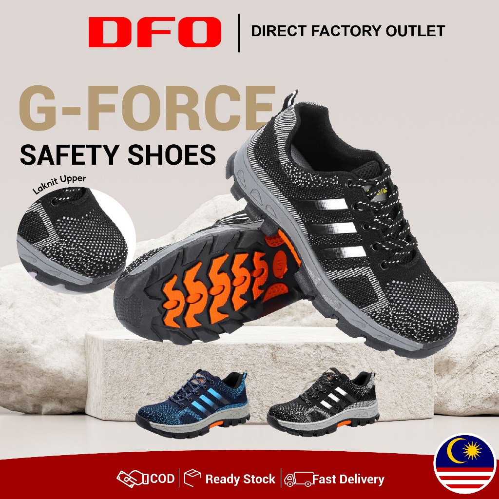 DFO Safety Shoes G-FORCE Safety Boot Sneakers Lightweight Anti Slip Anti Smash Working Shoes Kasut Kerja Kasut Safety