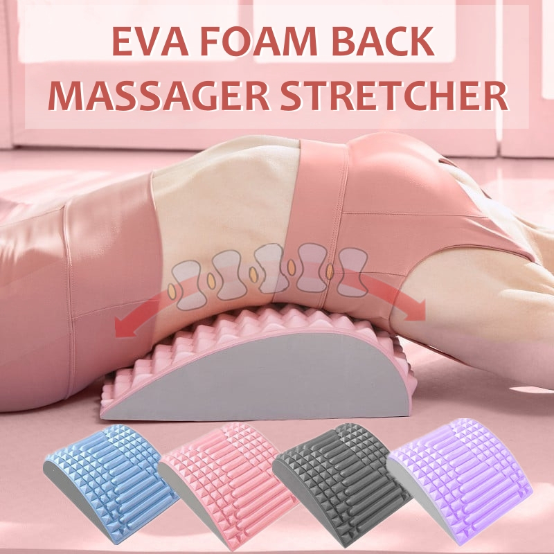 EVA Foam Back Massager Stretcher Pillow Fitness Posture Correct Lumbar Support Relaxation Pain Relief Spinal Traction