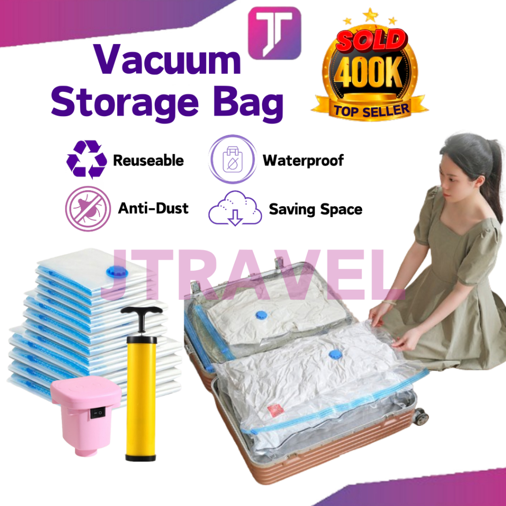 Jtravel Vacuum Bag Clothes Organization Travel beg Travel Plastik Vacum Storage Compression 真空壓縮袋