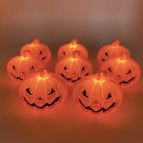 MSIA Ready Stock/ LED Devil Pumpkin Light Candle Halloween Luminous Skull Night Haunted House Bar Home Party Festival