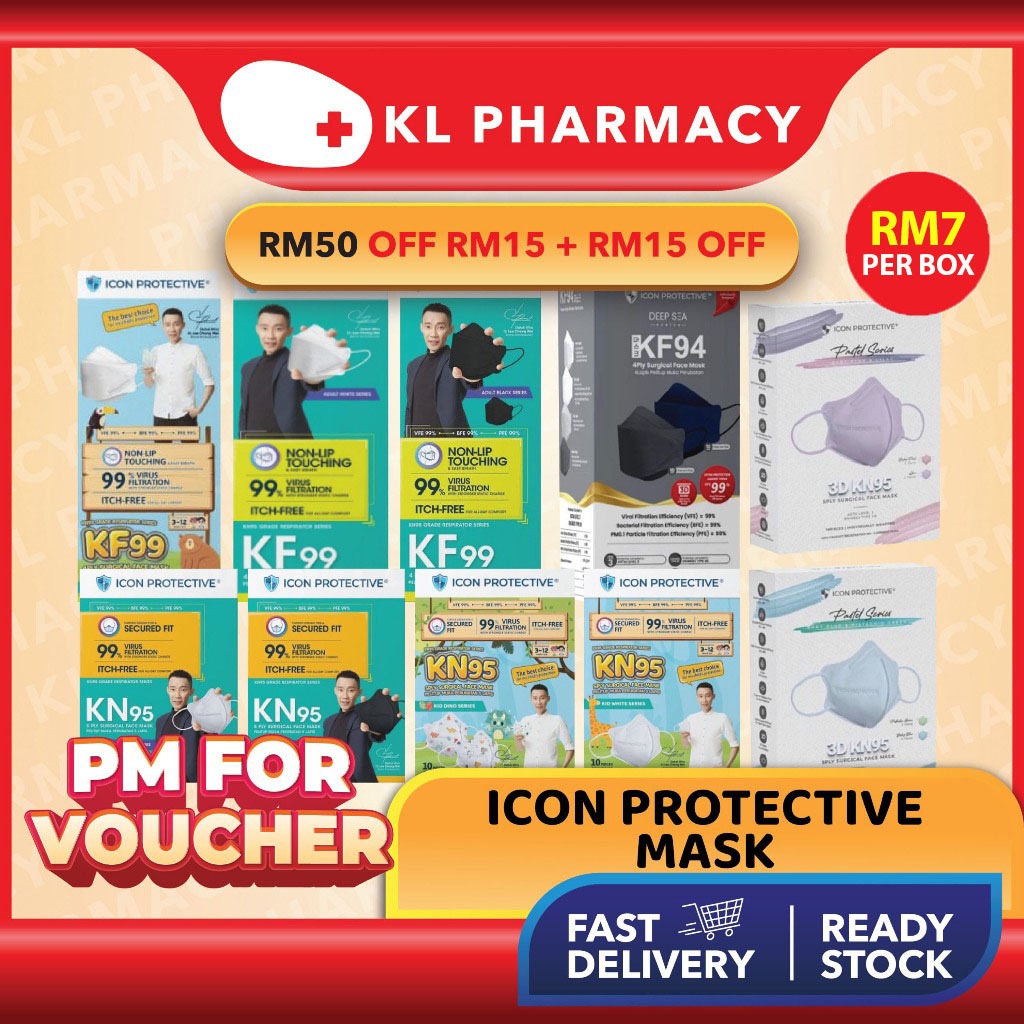 ICON Protective KF94 20'S & KN95 10'S Surgical Mask