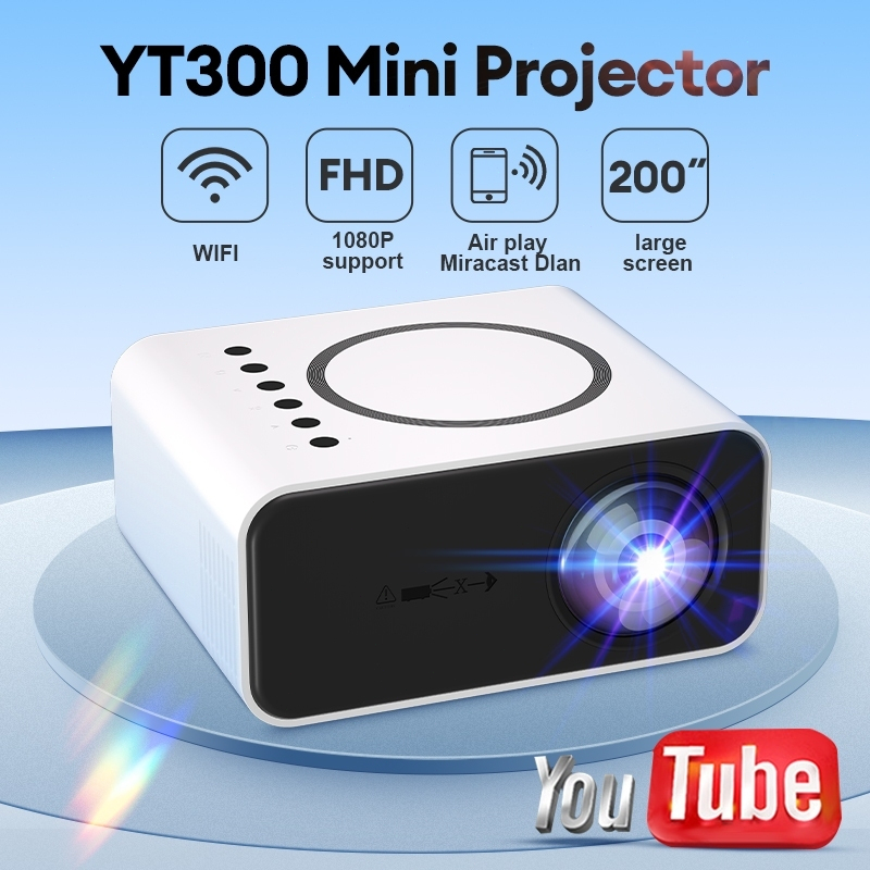 Projector Mini for Phone Android IOS YT300 Small Laptop Cheap Wireless connections Smartphone Full HD home theater 投影仪家用