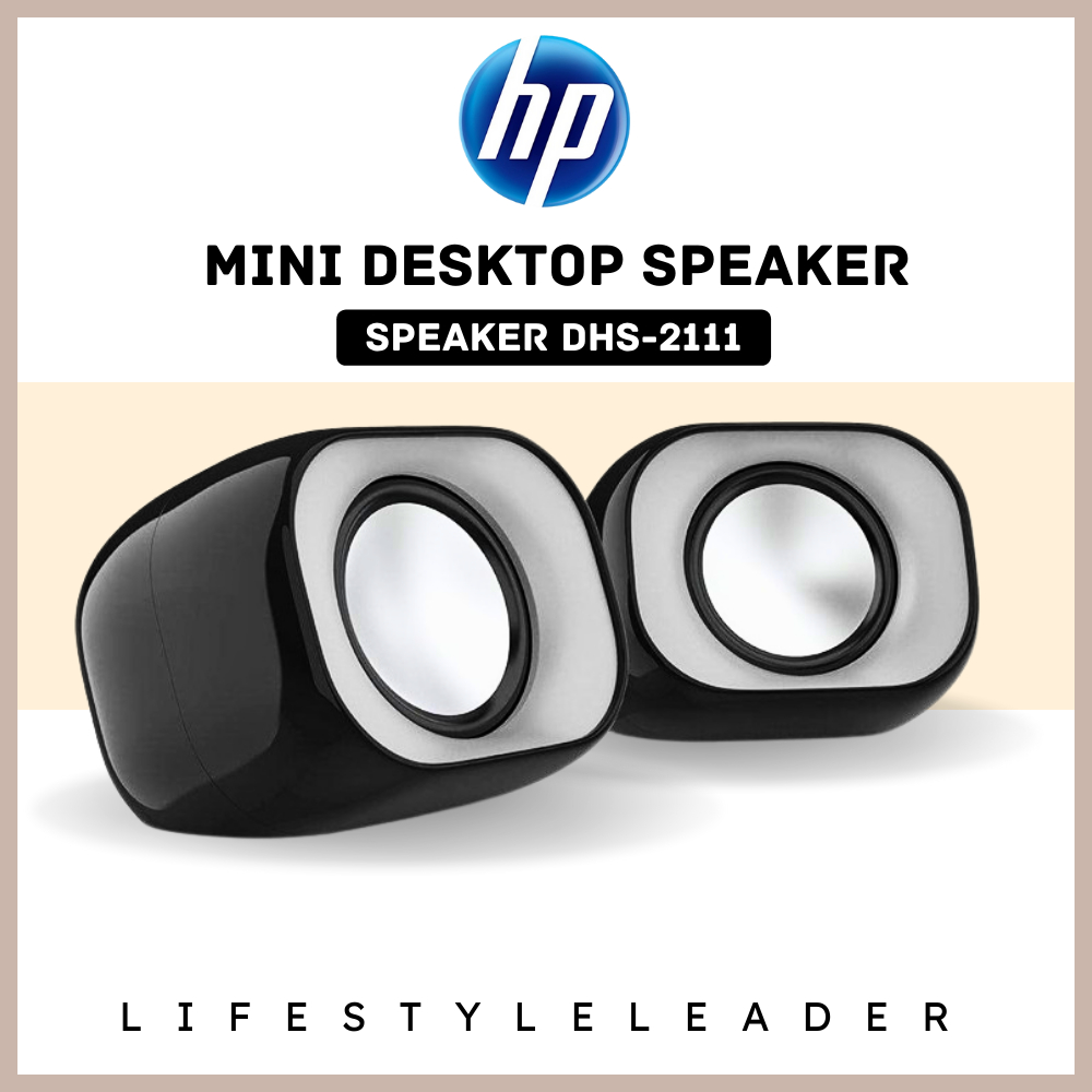 HP 2111 Mini USB Desktop Speaker 3.5mm Connection Super Bass Speaker PC Computer Laptop Speaker