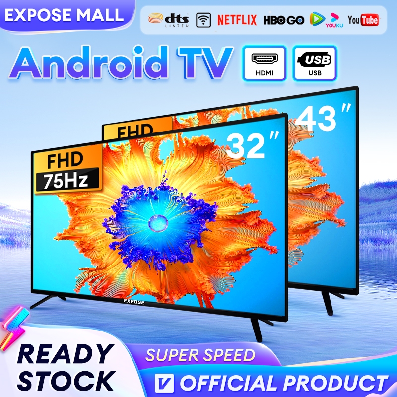 Netflix TV 43 inch Smart TV EXPOSE Android TV 50 Inch/32 inch 4K LED Ultra HD Netflix/Youtube 5 Years Warranty