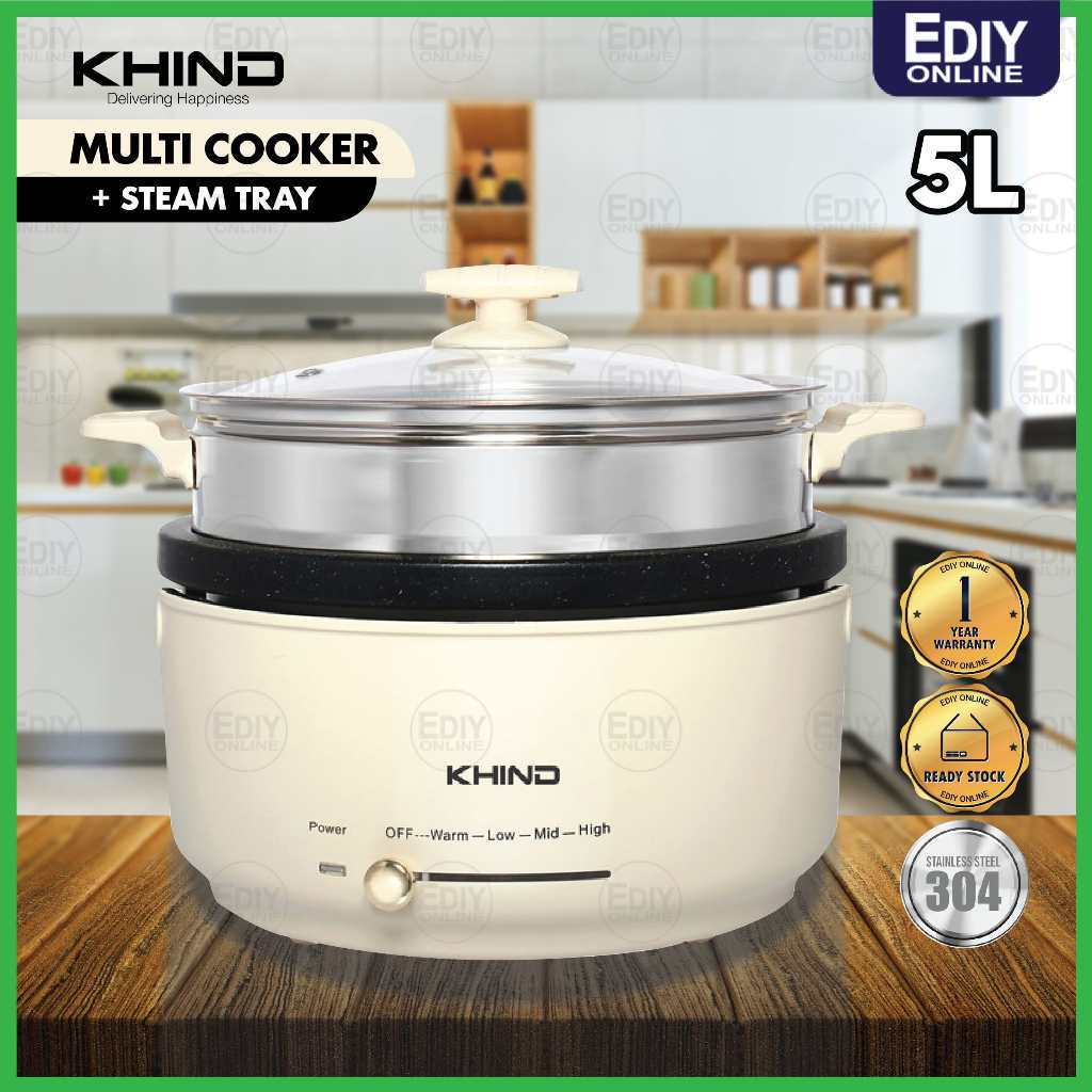 【SIRIM 3 PIN】 KHIND MULTI COOKER POT MC5001 Steam Tray for steamboat noodle rice soup porridge similar MC12S 多功能炊具