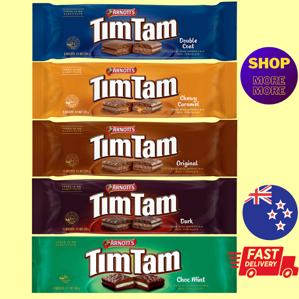 [RAYA Gifts✅] TIM TAM Original from Australia Chocolate with Mint/ Dark Choc/Chewy Caramel Cream Filled Biscuit