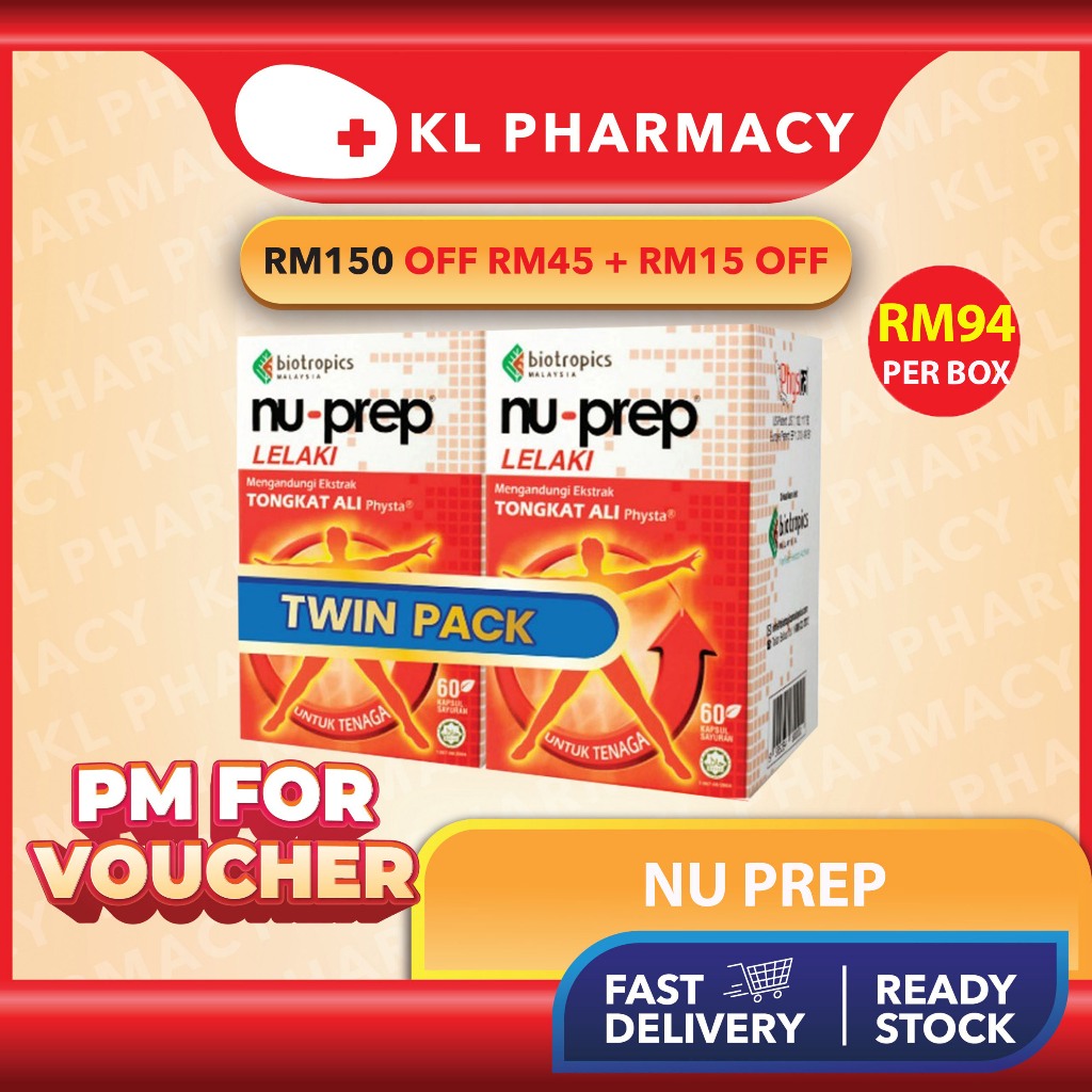 NU PREP LELAKI Tongkat Ali Extract Capsule 60'sx2/60SX1/10SX3 / 30s x1