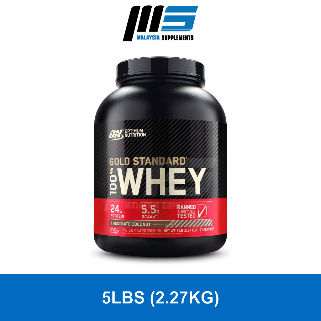 Optimum Nutrition Gold Standard Whey 5lbs - 100% Whey Protein Powder, Lean Muscle Building Recovery
