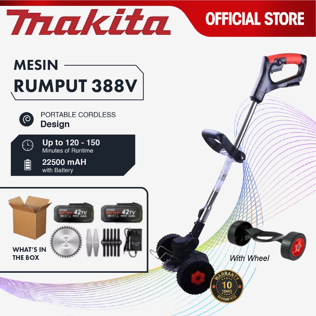 MAKITA 388VF Grass Cutter Electric Mesin Rumput Lawn Mower Grass Cutter Mesin Potong Rumput