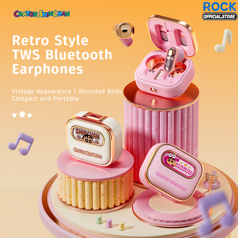 ROCK Crayon Shin-Chan Retro Style TWS Bluetooth Earphones (蜡笔小新)
