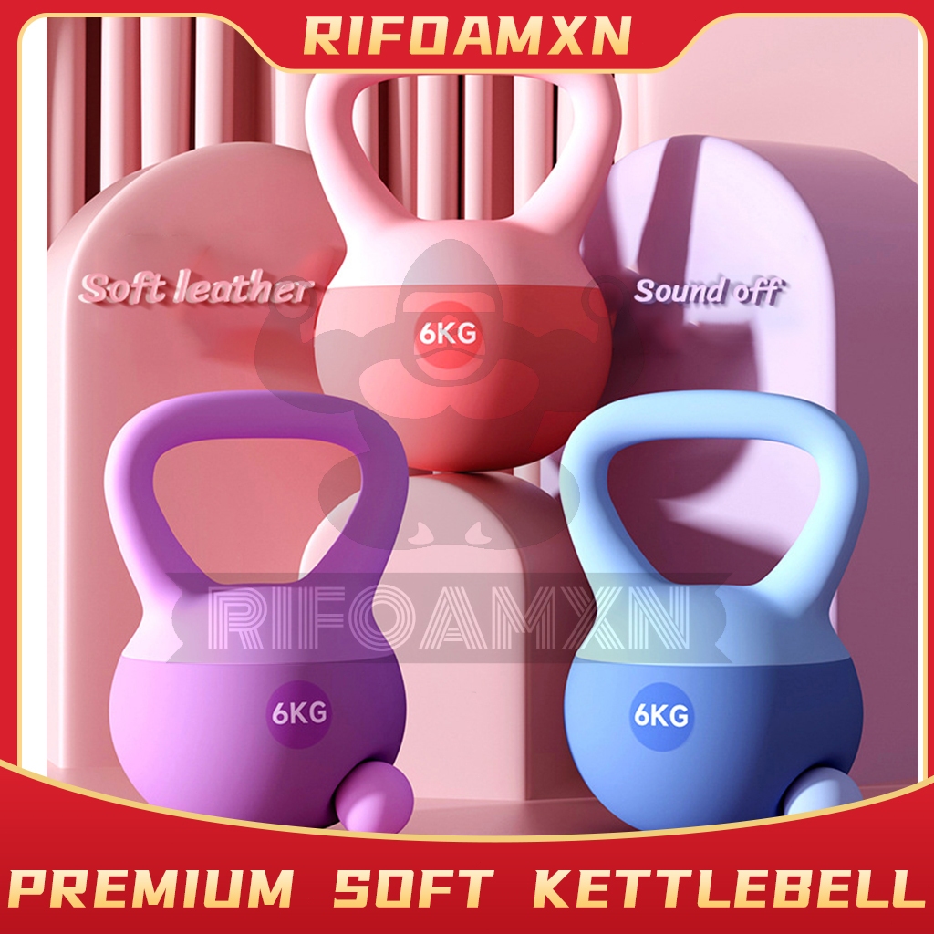 KETTLEBELL LEMBUT PREMIUM - ALAT SENAMAN WANITA UNTUK KECERGASAN & KEKUATAN